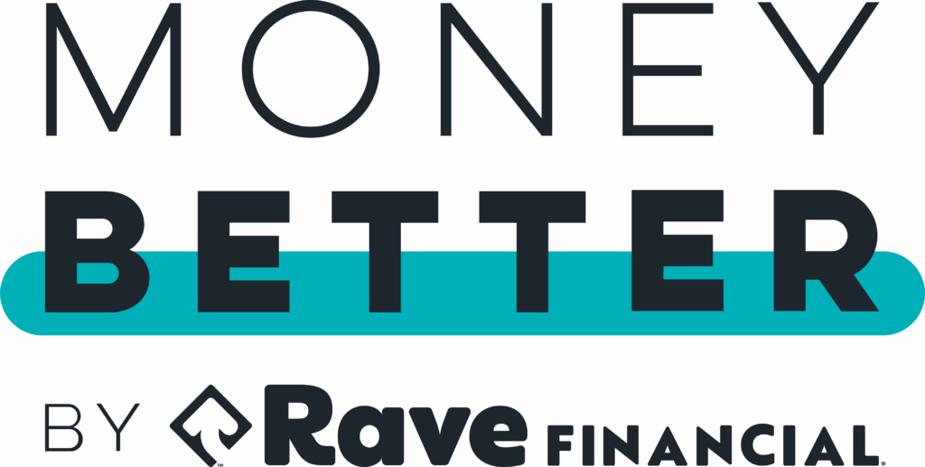 Money Better by Rave Financial Logo - Stacked - Raven - Buzz Highlight Money Better by Rave Financial Logo